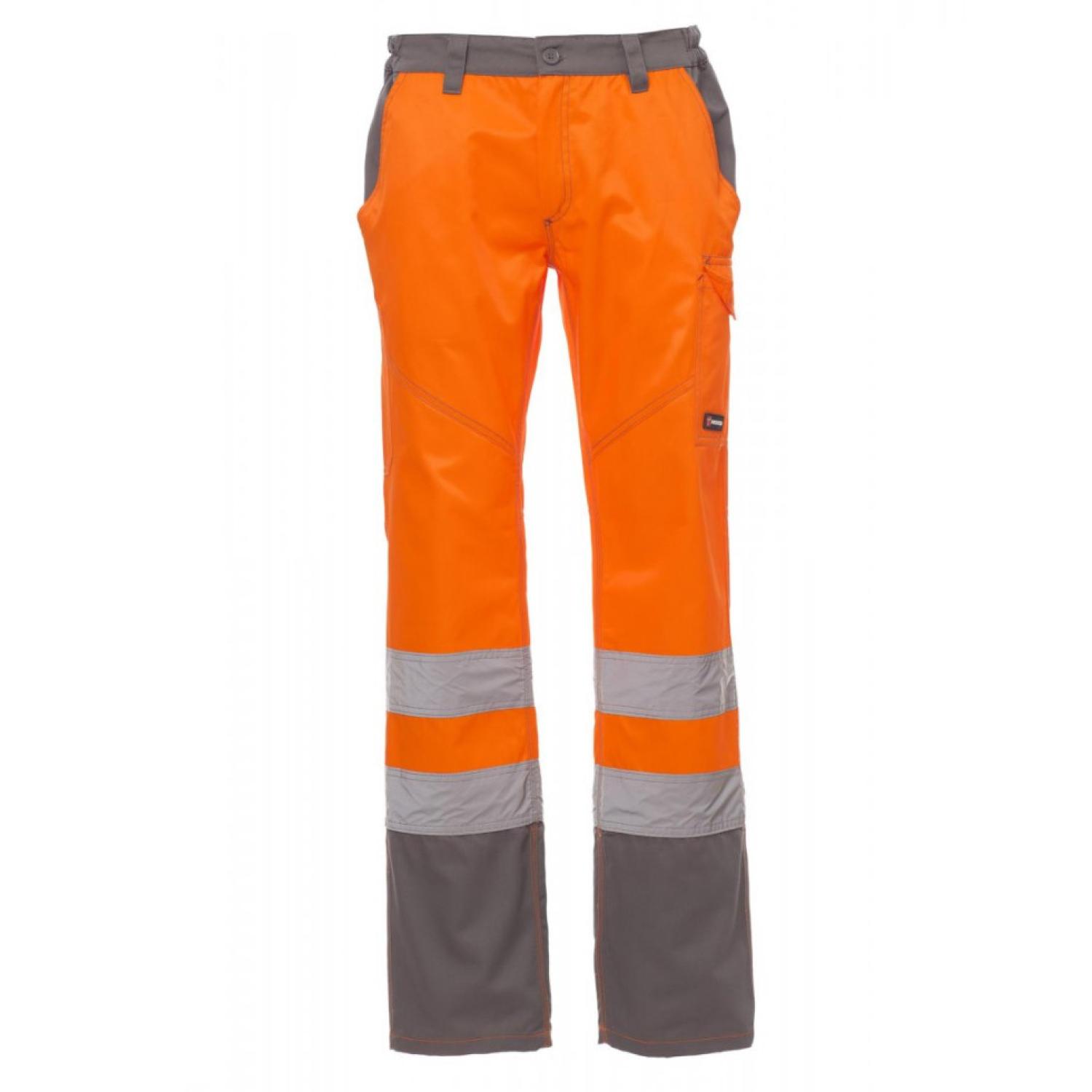 Pantalone Da Lavoro PAYPER Charter – Misto Cotone Con Tasche E Zip – Arancione Fluo/Grigio – Taglia L